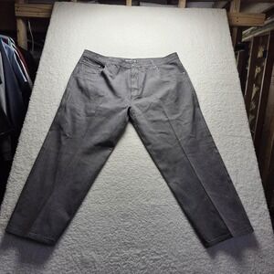 Jinzu Jeans Mens 48x30 Gray Relaxed Fit Straight Charcoal Denim Pants Big Tall